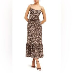 REFORMATION Felda Animal Print Maxi Dress
